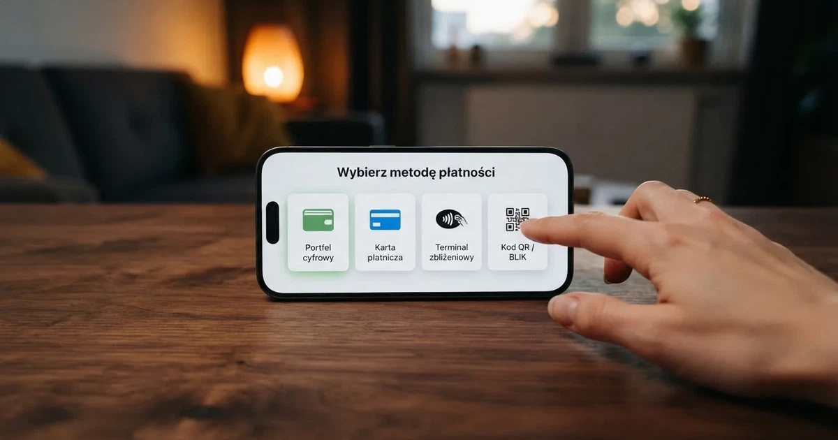 Ekran wyboru metody płatności w kasynie online z widocznymi ikonami Skrill, karty płatniczej i BLIK