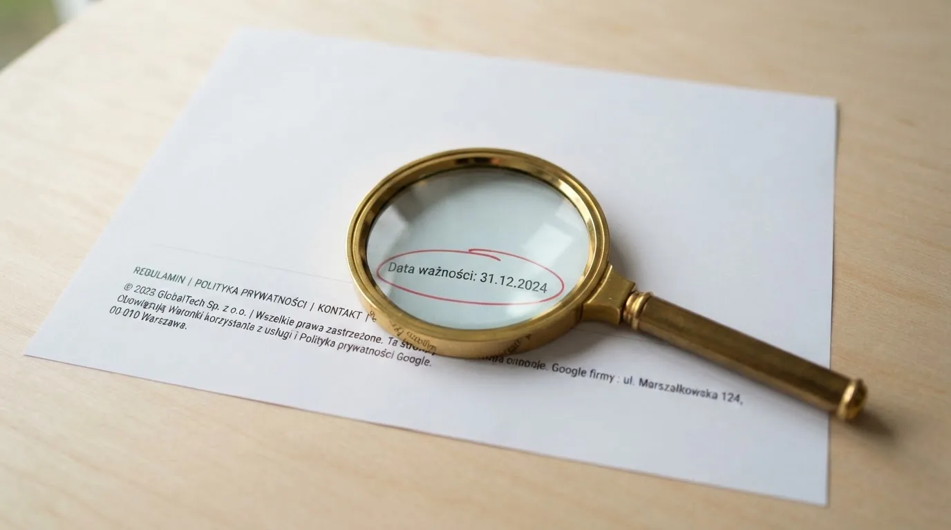 Lupa nad stopką strony kasyna, w której zakreślono na czerwono stary numer licencji z Curaçao